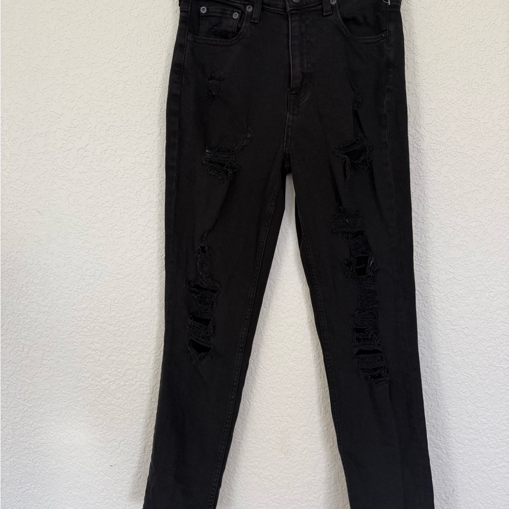 Aeropostale Black Distressed Jeans‎